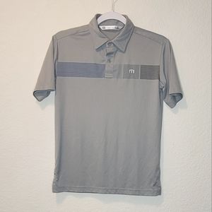 Travis Mathew polo shirt golf short sleeve gray Boys Youth M